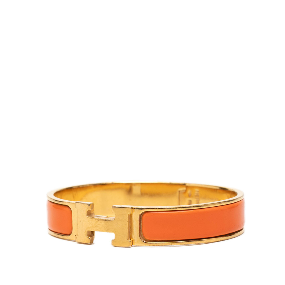Pre-Loved Hermes Narrow Enamel Clic H Bracelet PM - Picture 2 of 4